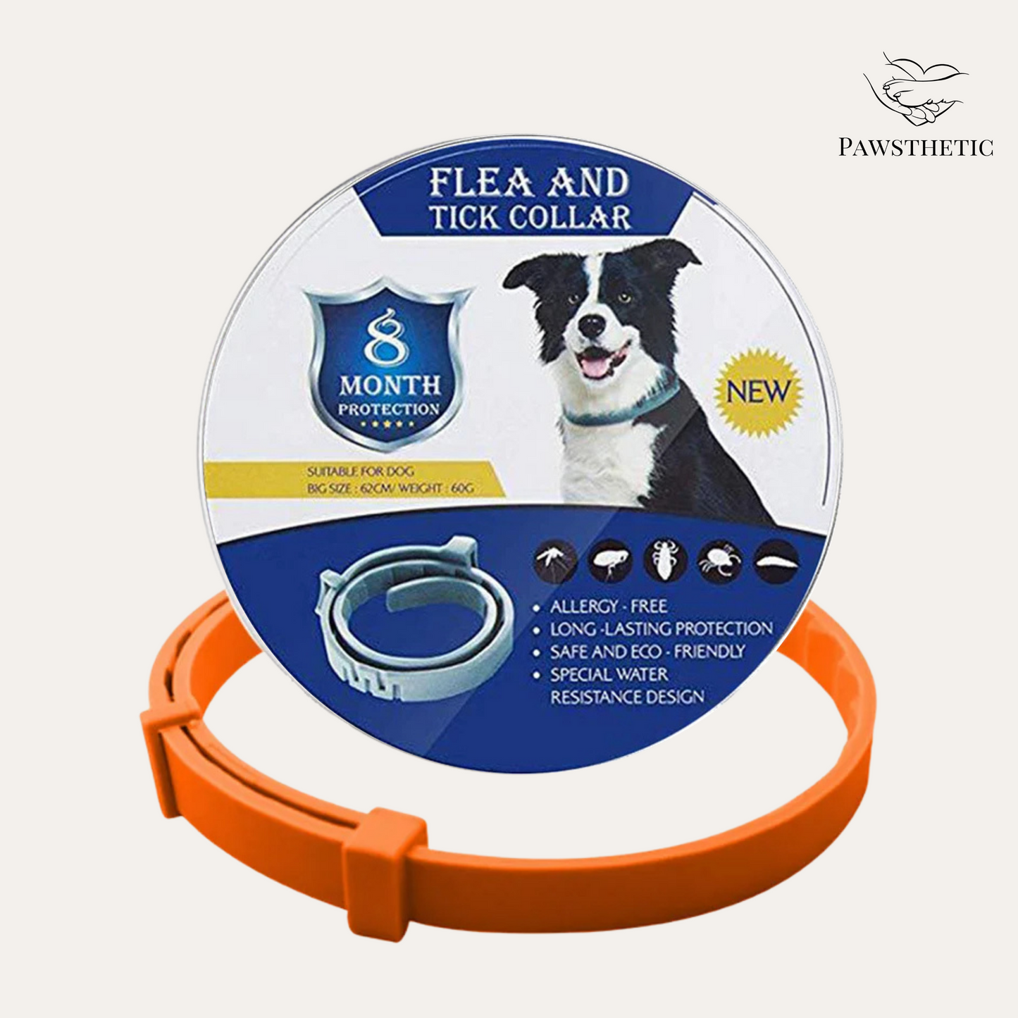 Pawsthetic Natur Abwehr Halsband - 8 Monate Schutz - Pawsthetic